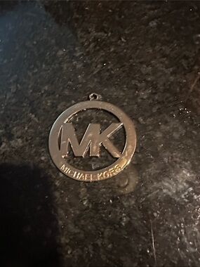 Michael Kors Gold-tone MK Circle Logo Charm Pendant